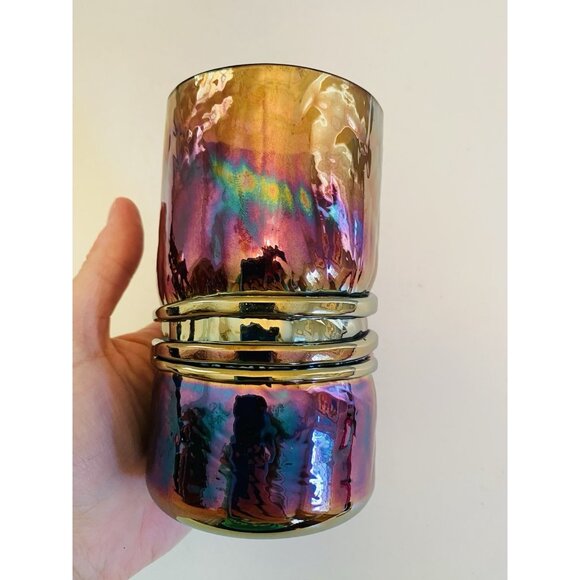 Vintage Esteban Prieto Iridescent Studio Art Glass Set of 5 Twist Snake Glass - Picture 6 of 10